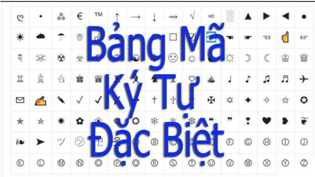 Bảng kí tự đặc biệt 